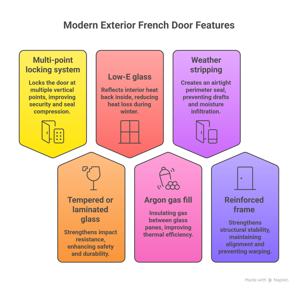 Features of Modern Exterior French Doors