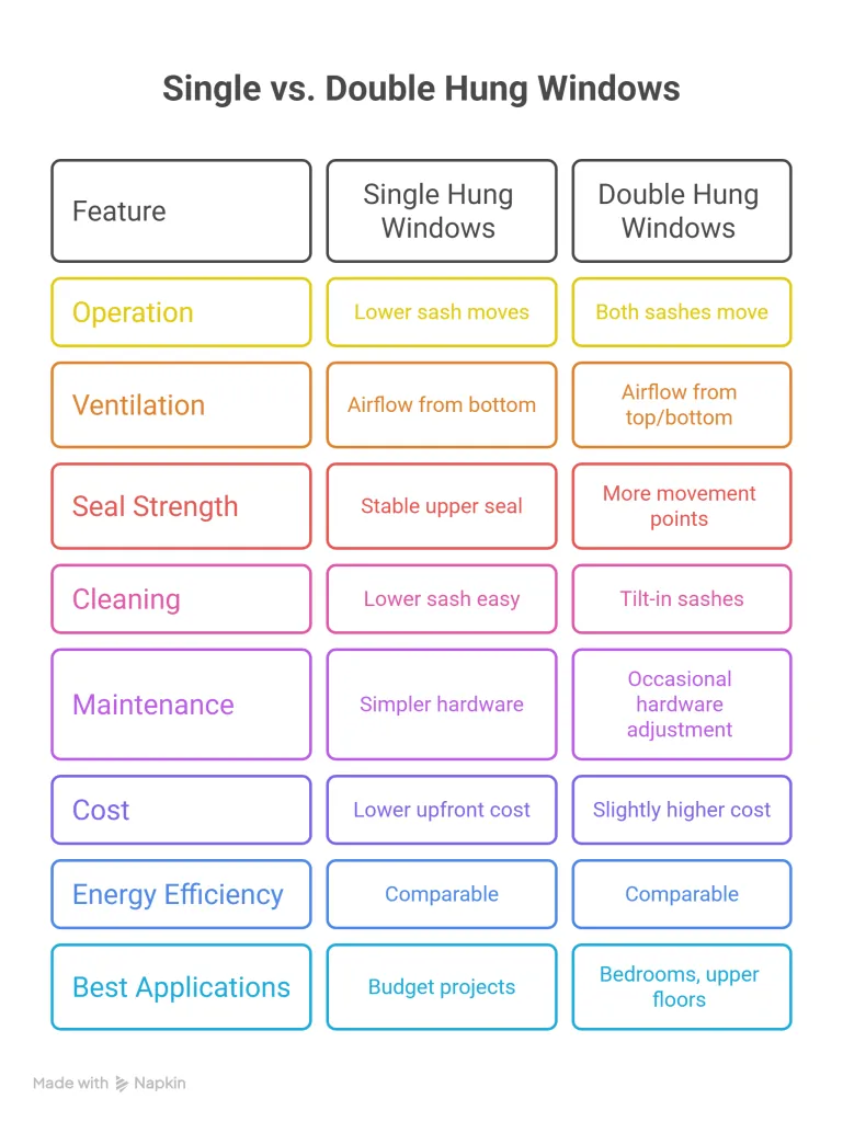 What Is the Difference Between Double and Single Hung Windows? What Is the Difference Between Double and Single Hung Windows?