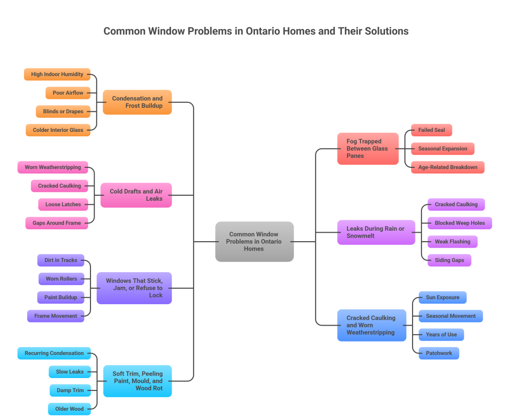 most common window problems in Ontario homes and Fixes