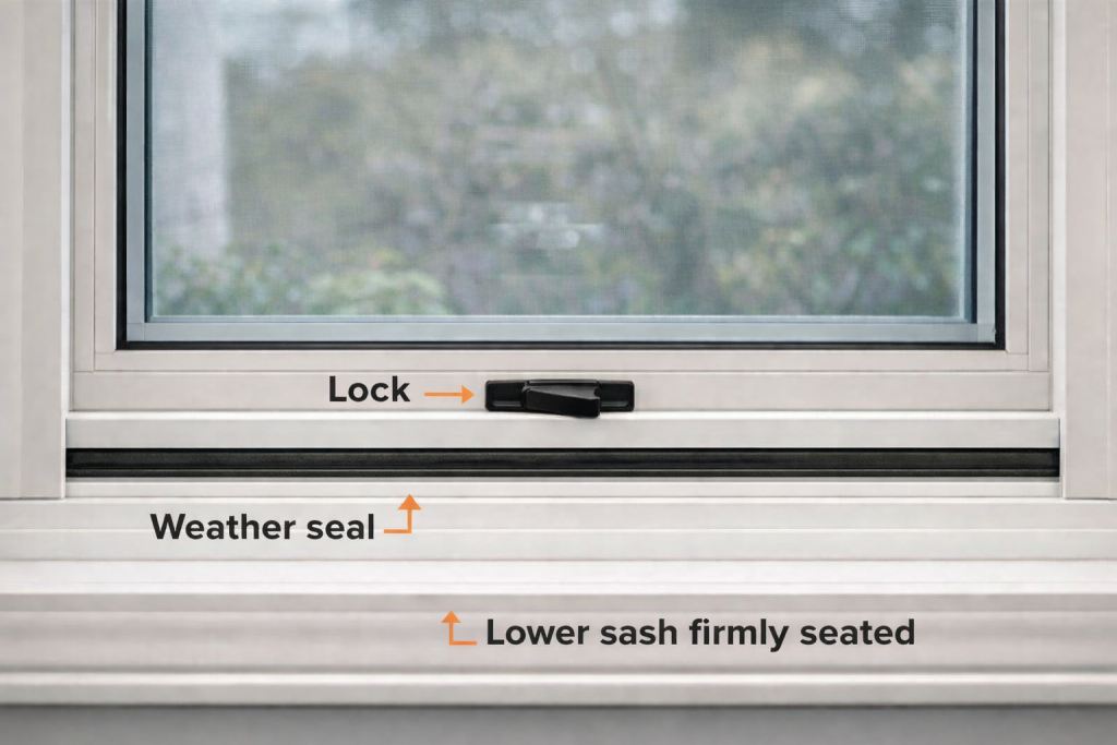 Single Hung Window components