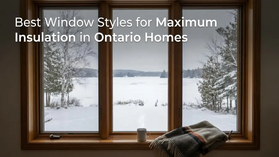 Energy-efficient window styles for Ontario homes including casement, awning, and fixed windows designed for maximum insulation
