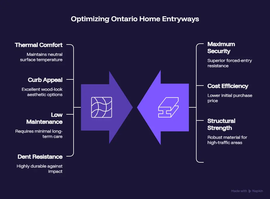 Comparison of fiberglass and steel front doors for durability, security, and energy effici Comparison of fiberglass and steel front doors for durability, security, and energy efficiency in Ontario homes