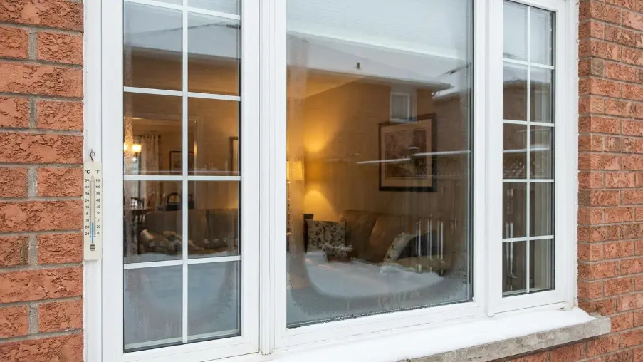 Energy-efficient window features including Low-E glass, multiple panes, insulated frames, and weather sealing for Ontario homes