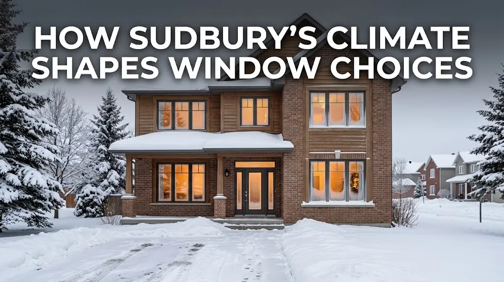 Window replacement choices for Sudbury homes showing insulated windows designed for cold winters, temperature changes, moisture control, energy efficiency, durability, and year-round weather resistance