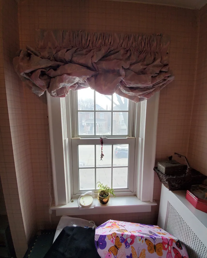 Bedroom Window With Colonial Grilles: before Bedroom window seen from inside before replacement