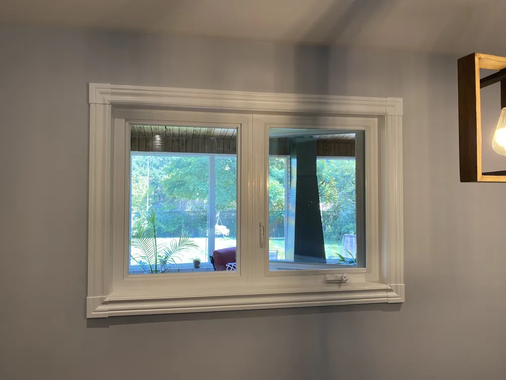 New casement window seen from inside in Mississauga