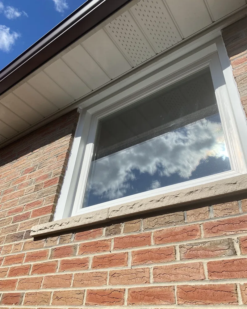 Slider Window to Casement Window: after Window on a brick wall after replacement